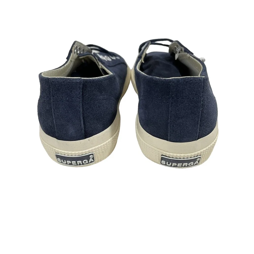NWOT Superga Sneakers Low Top Suede Midnight Blue Lace Up USA W6 M4.5 Unisex